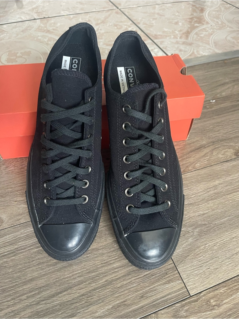 Converse Black Low-Top Canvas Sneakers with Rubber Toe Cap